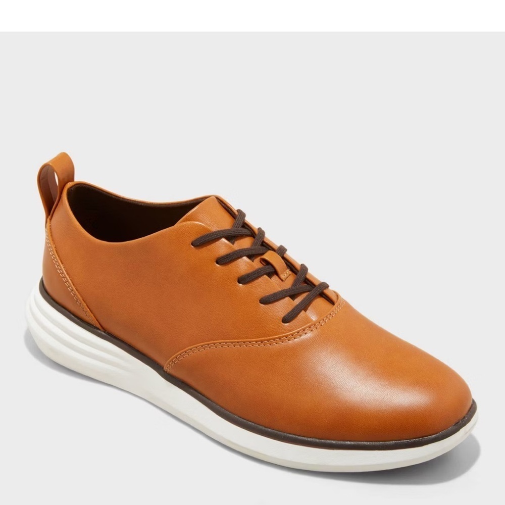Men’s Luis Hybrid Oxford Casuals Sneakers by Goodfellow Size 8 Cognac brown
